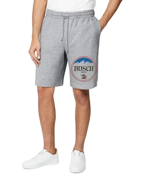 Board Shorts Shorts Sweatpants Men Busch-Light-Busch-Latte- Gym Shorts Sports Shorts with Pockets - Grey-103 - C219E89ZZUK