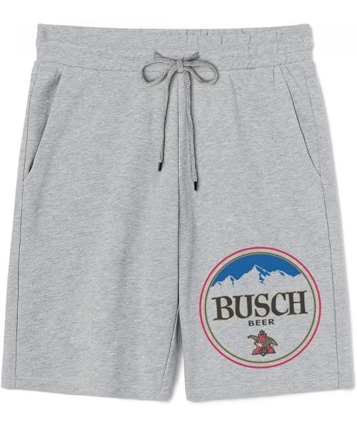 Board Shorts Shorts Sweatpants Men Busch-Light-Busch-Latte- Gym Shorts Sports Shorts with Pockets - Grey-103 - C219E89ZZUK