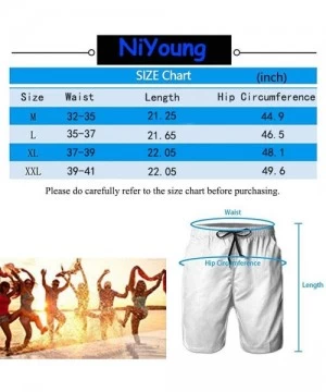 Board Shorts Men Boys Beach Board Shorts Adjustable Drawstring Quick Dry Bathing Suit - Psychedelic Trippy - CL199E877MT