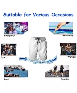 Board Shorts Men Boys Beach Board Shorts Adjustable Drawstring Quick Dry Bathing Suit - Psychedelic Trippy - CL199E877MT