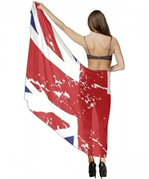 Cover-Ups Women Chiffon Sarong Beach Bikini Cover Up Wedding Party Shawls Wraps - British Flag Crack - CZ190HILIDE