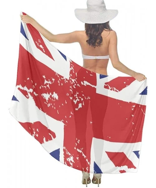 Cover-Ups Women Chiffon Sarong Beach Bikini Cover Up Wedding Party Shawls Wraps - British Flag Crack - CZ190HILIDE