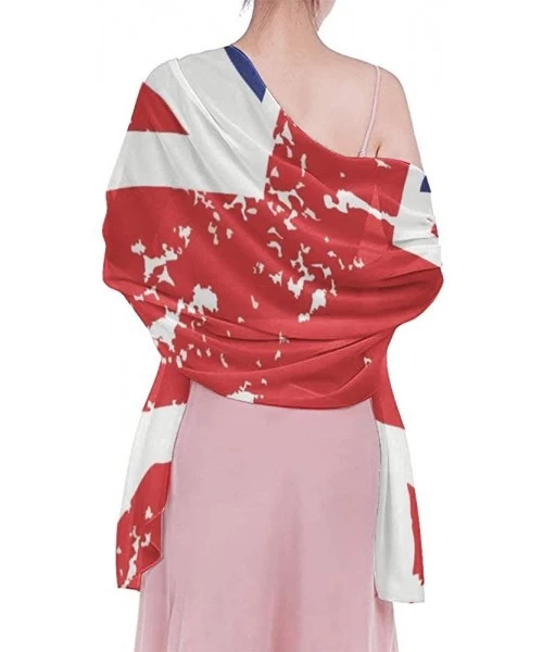 Cover-Ups Women Chiffon Sarong Beach Bikini Cover Up Wedding Party Shawls Wraps - British Flag Crack - CZ190HILIDE