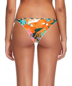 Bottoms Women's Tiki Tie Side Cheeky Bikini Bottom Swimsuit - Zanzibar Floral Print - CO18ICHZN5Z