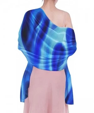 Cover-Ups Women Girls Fashion Chiffon Beach Bikini Cover Up Sunscreen Wrap Scarves - Blue Flame Fire - C1196SYXTMX