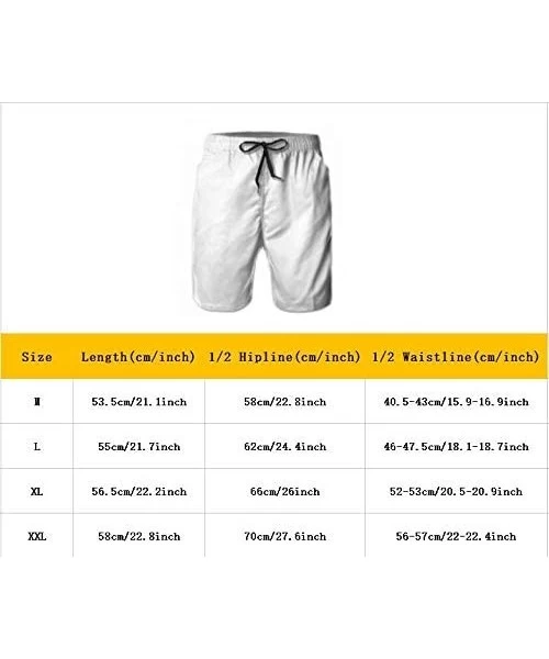 Board Shorts Swans Flying Pattern Beach Shorts for Men Swim Trunks Swimsuit Boardshorts Pants Summer Bathing Suits Slim Fit L...