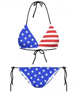 Sets Women's Sexy Bikini Set Swimsuits - American Flag - CF12DWFN0GR