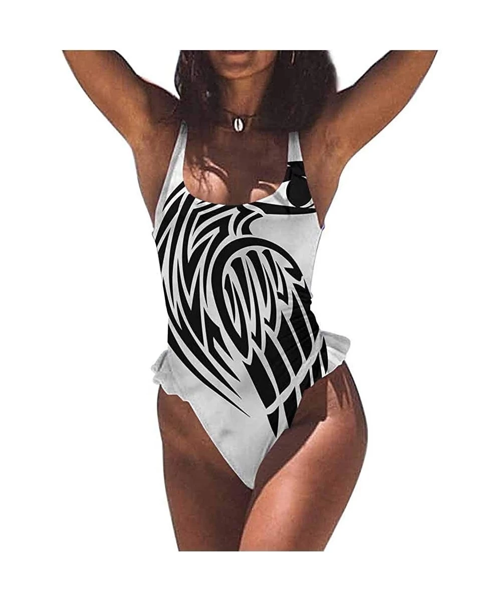 Bottoms Sexy Adjustable Bikini Raven- Canadian Tribal Culture Great for Trip to Hawaii - Multi 06-one-piece Swimsuit - C419E7...