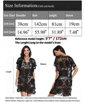 Cover-Ups Bathing Suit Cover Up for Beach Pool Swimwear Lace Crochet Dress - B1-black - C2198ORHUQW