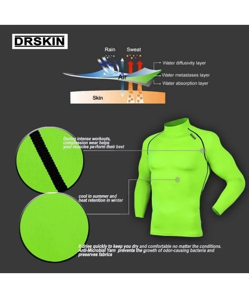 Rash Guards UV Sun Protection Long Sleeve Top Shirts Skins Tee Compression Base Layer - Slg081 - CD12GI1K3ZX