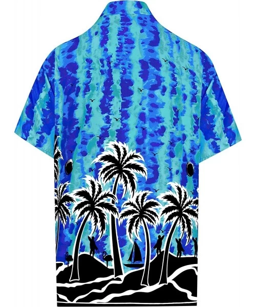 Cover-Ups Men's Pool Palm Tree Button Down Short Sleeve Hawaiian Shirt Women Casual Dress Maxi Kimono Cardigan Work from Home...