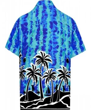 Cover-Ups Men's Pool Palm Tree Button Down Short Sleeve Hawaiian Shirt Women Casual Dress Maxi Kimono Cardigan Work from Home...