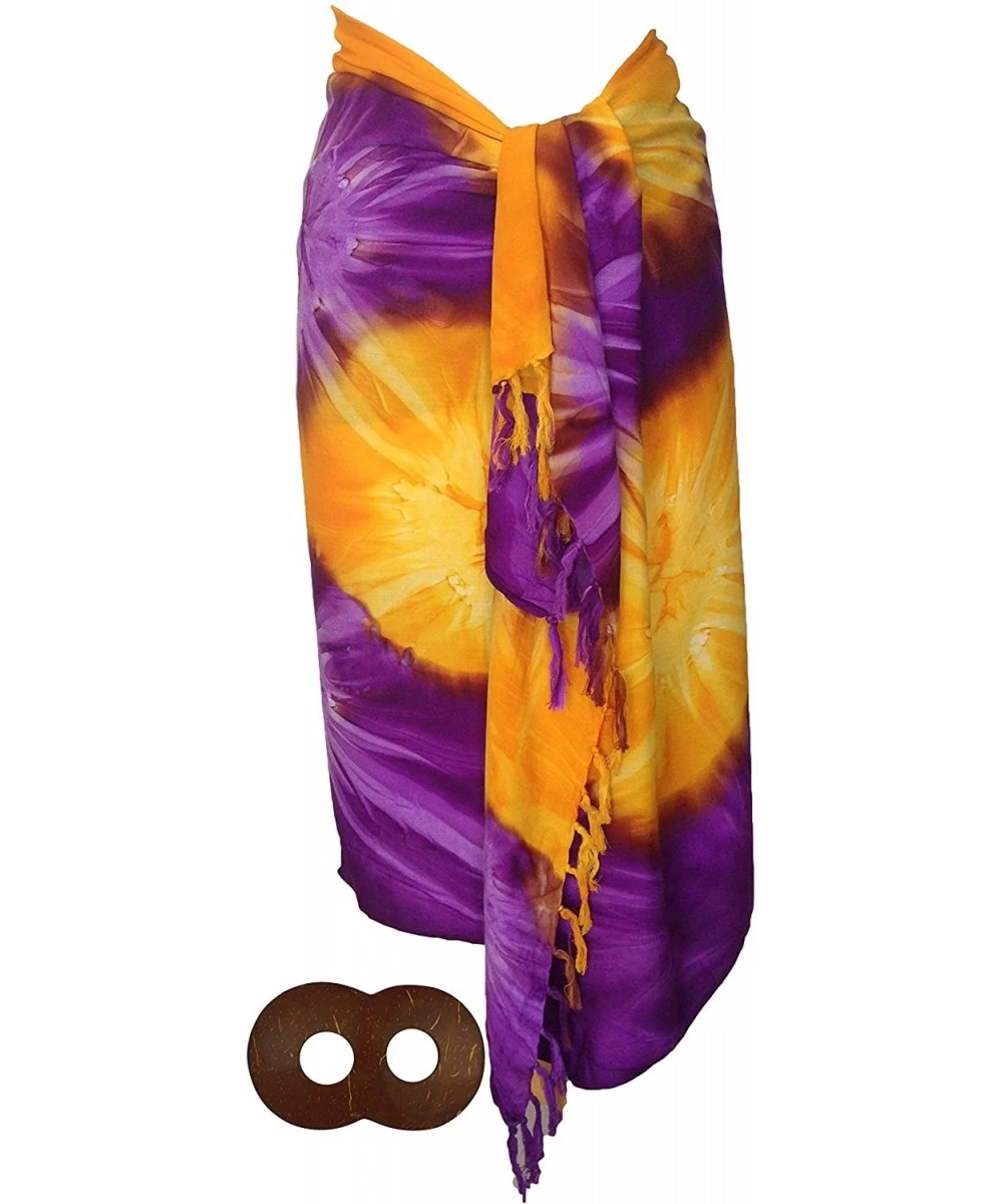 Cover-Ups Womens Tie Dye Swimsuit Cover-Up Sarong in Your Choice of Color - Tdye-76-tie - CJ18SHYHW8U