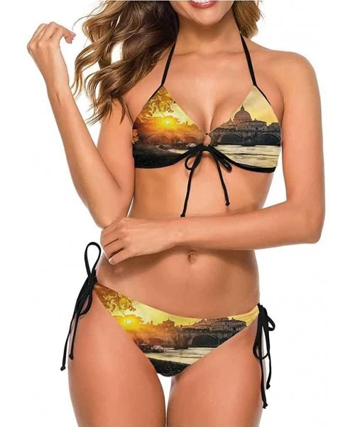 Bottoms Bathing Suits Fall- Roadway Mountains Travel So Comfortable and Flattering - Multi 10-two-piece Swimsuit - CY19E728SQ4