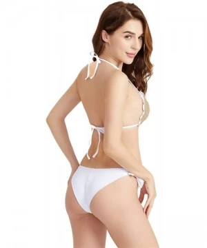 Sets Fashion Sexy Women's Swimsuits Cutout Strappy Halter Swimsuits Bikini Suits-Three Colors and Three Sizes - White - CP198...