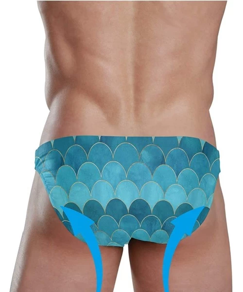 Briefs Swim Brief Bikini Cartoon Animal Beach Bikini for Men Swim Underwear Sports - Scales - CD19EMYKTI4