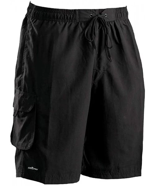 Racing Men's Life Guard Board Shorts - Black - CS112FKF07D