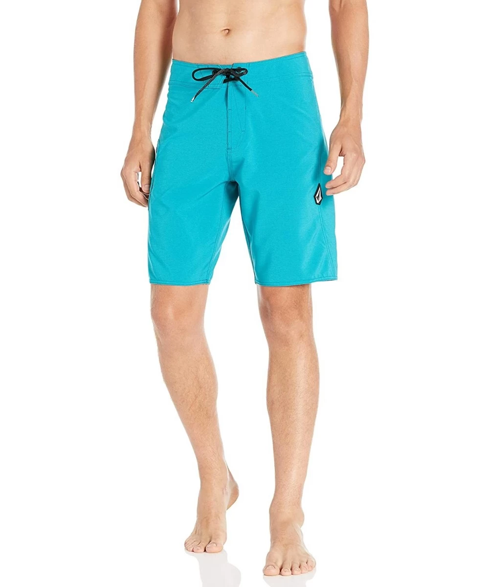 Board Shorts Men's Solid Mod Stretch 20" Boardshort - Chlorine - CZ18MC9Z332