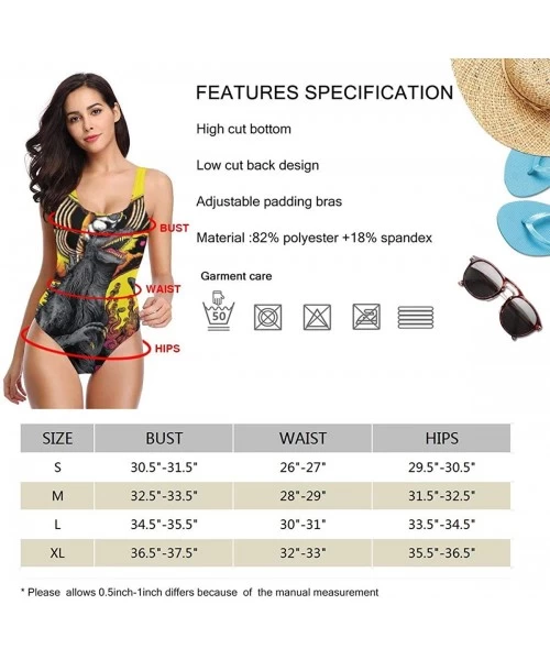 One-Pieces Sexy One Piece Swimsuits for Women-Godzilla Athletic Training Swimsuits Swimwear - Style 6 - CG190EMUUA5