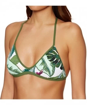 Tops Women's Triangle Bikini Top Swimsuit with Adjustable Racerback - Palm Beach Moss - CO1867Z38ER