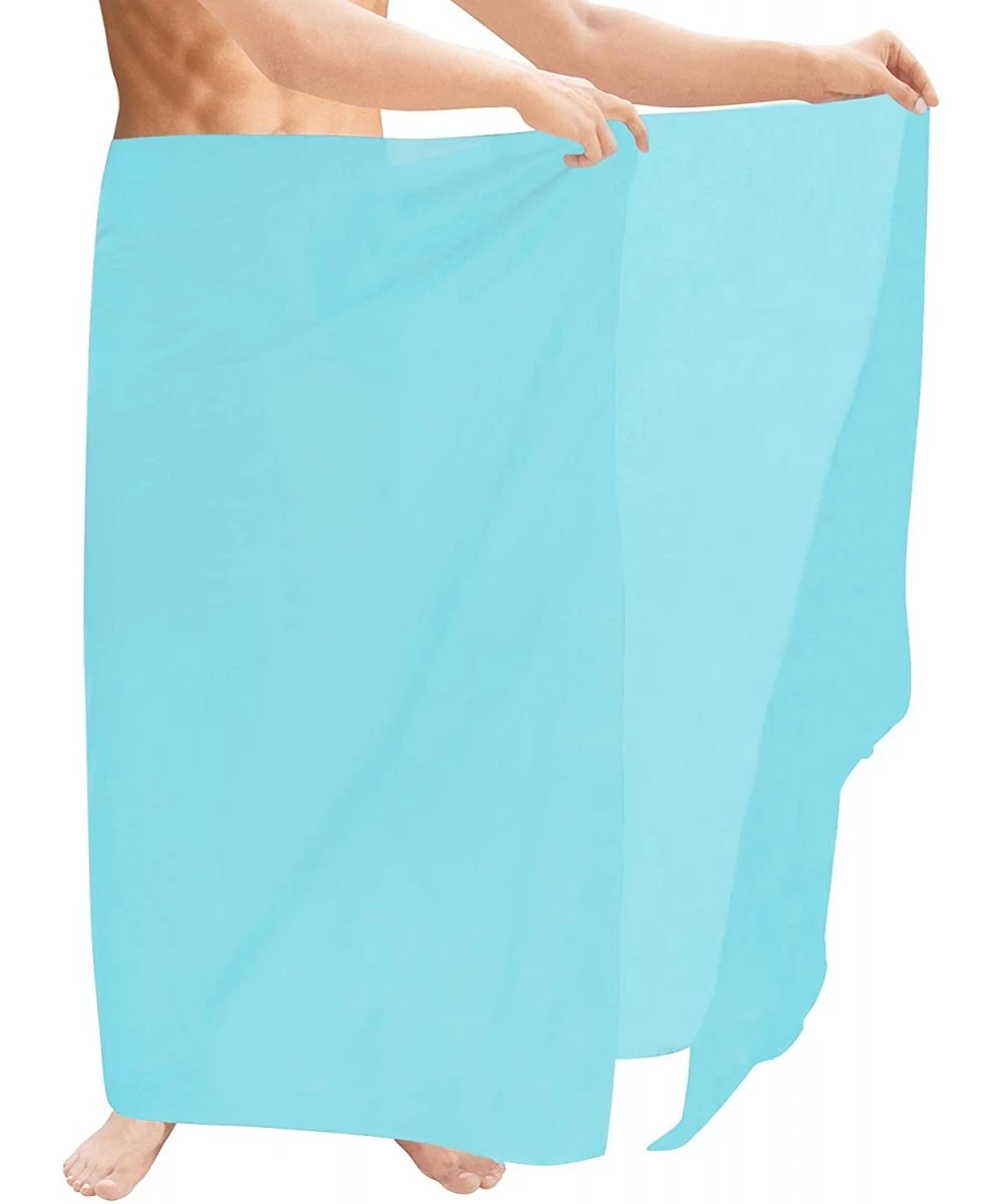 Cover-Ups Women's One Size Swimwear Bikini Cover-Up Beach Towel Wrap Embroidered - Blue_u308 - CS12473SGIF