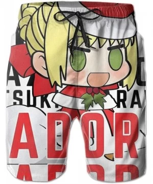 Board Shorts Saber Nero -Christmas Padoru Padoru Mens Summer Swim Trunks Quick Dry Beach Board Shorts - Style1 - C119DYSMOMG