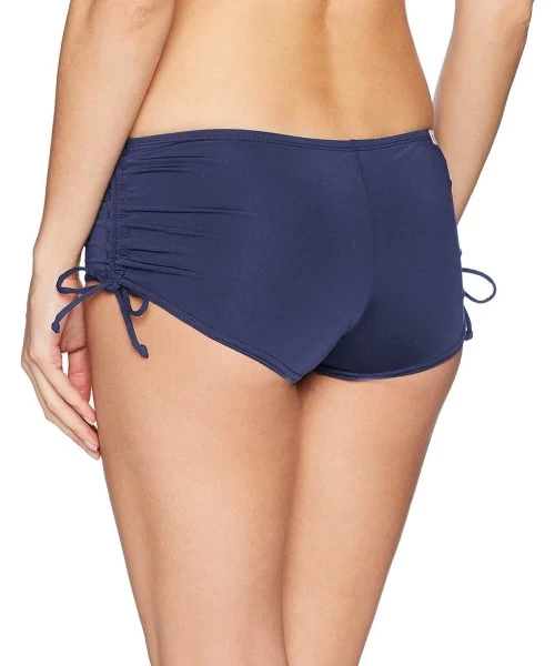 Tankinis Women's Solid Hot Pant Bikini Bottom - Navy//Solids - CB18K276N6E