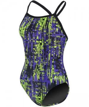 Racing Women's JOLT V-Back ONE-Piece Swimsuit - Multi - CT12LPWPW3D