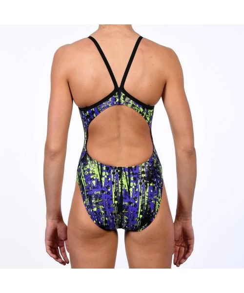 Racing Women's JOLT V-Back ONE-Piece Swimsuit - Multi - CT12LPWPW3D