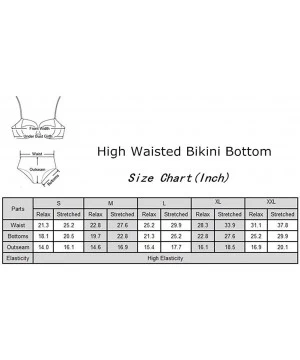 Bottoms Women's High Waisted 50s Retro Bikini Bottom Ruched Swim Shorts Tankinis Swimsuit Brief - Black - C518CAOKEWT