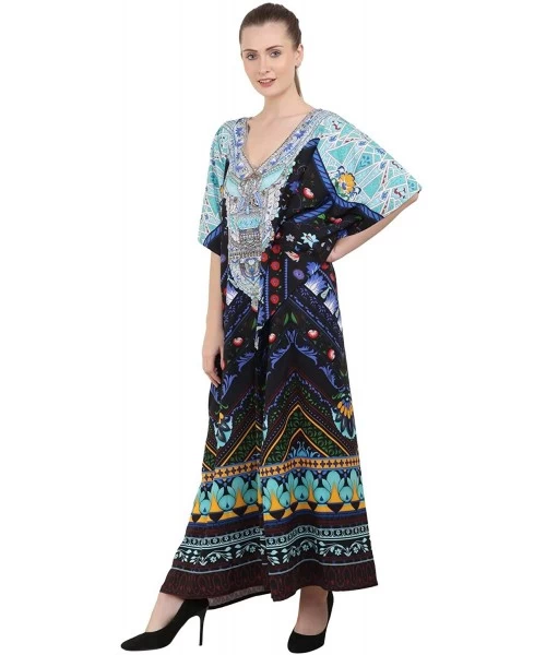 Cover-Ups Kaftan Dress - Caftans for Women - Women's Caftans Long Maxi Style Dresses - 142-black - CD1966KS9U3