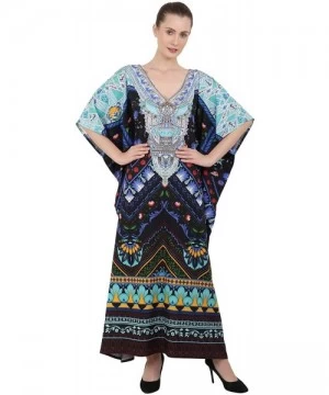 Cover-Ups Kaftan Dress - Caftans for Women - Women's Caftans Long Maxi Style Dresses - 142-black - CD1966KS9U3