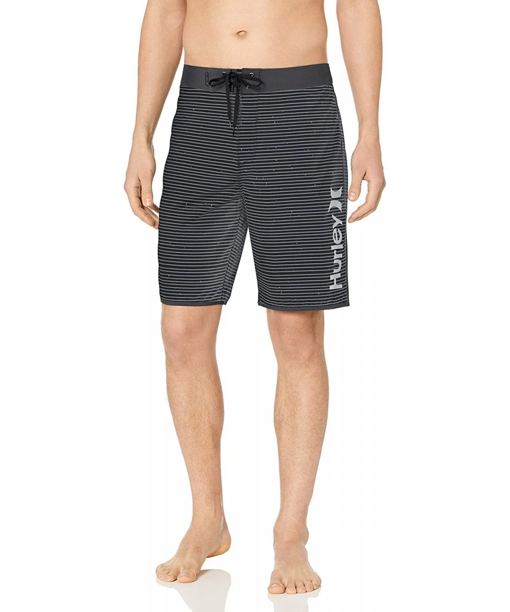 Board Shorts Men's Phantom Stretch Printed 20" Boardshort Swim Short - Black - CM18GRS7ALM