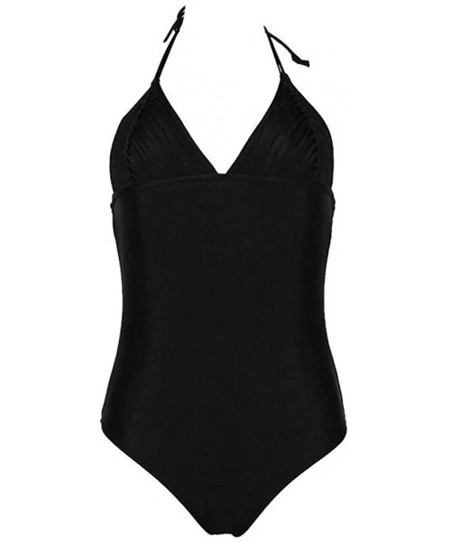 One-Pieces Casual Swimsuits for Womens Swimming Costume Padded Swimsuit Monokini Push Up Bikini Sets Swimwear - G-black - C11...