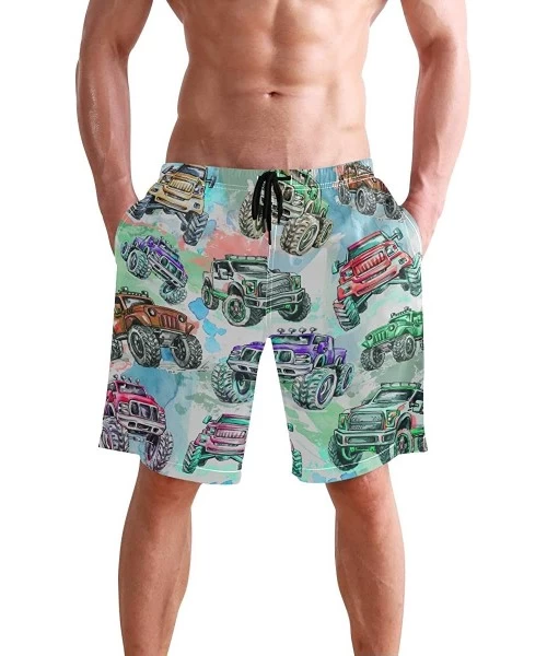 Board Shorts Tragic Abundance Pattern Men's Quick Dry Beach Shorts Swim Trunk Beachwear with Pockets - Color04 - CE18QCTSZOT