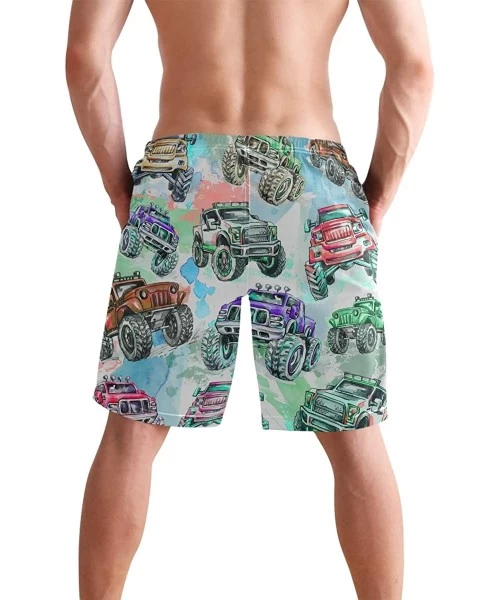 Board Shorts Tragic Abundance Pattern Men's Quick Dry Beach Shorts Swim Trunk Beachwear with Pockets - Color04 - CE18QCTSZOT