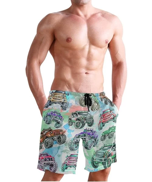 Board Shorts Tragic Abundance Pattern Men's Quick Dry Beach Shorts Swim Trunk Beachwear with Pockets - Color04 - CE18QCTSZOT