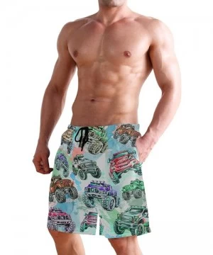 Board Shorts Tragic Abundance Pattern Men's Quick Dry Beach Shorts Swim Trunk Beachwear with Pockets - Color04 - CE18QCTSZOT