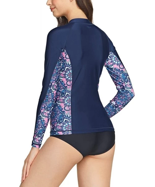 Rash Guards Women's UPF 50+ Zipper Rash Guard- Water Sufing Long Sleeve Swimsuit- UV/Sun Protection Swim Shirts Wetsuit Top -...