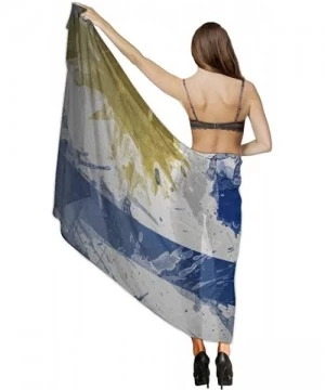 Cover-Ups Women Fahion Swimsuit Bikini Cover Up Sarong- Party Wedding Shawl Wrap - Uruguay Flag Paint - CN19C6MTE6C