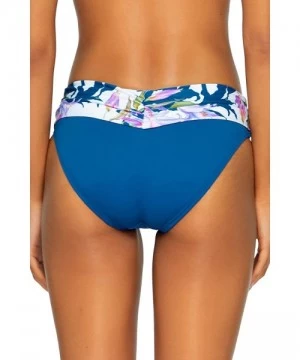 Tankinis Women's Aloha Banded Bikini Bottom Swimsuit - Lily Patch - CR1950UZ8Q4