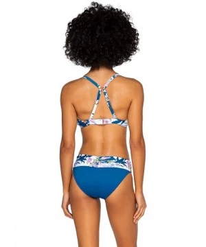 Tankinis Women's Aloha Banded Bikini Bottom Swimsuit - Lily Patch - CR1950UZ8Q4