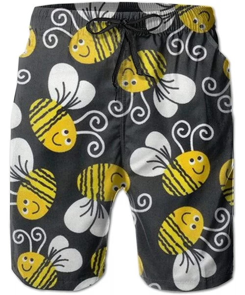 Board Shorts Bumblebee Men's Drawstring Waist Swim Trunks Boardshort - C118QH9KIU5