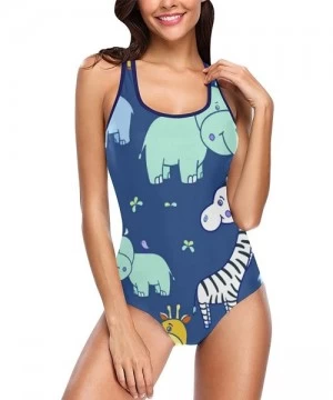 One-Pieces Unique Custom One Piece Swimsuit Swimwear Bathing Suit for Women Juniors (XS-3XL) - Multi 14 - CS18EL05344