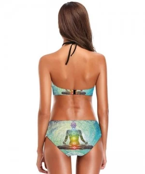 Sets Yoga Mandala Zen Meditation Hippie Chakra Womens Sexy Low Bodysuit High Cut Sport Two Piece Swimsuits Halter Bikini Set ...