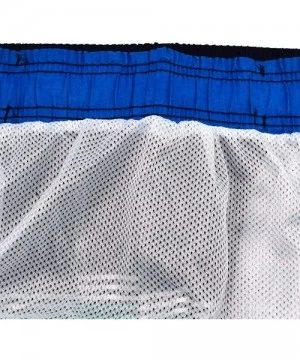 Trunks Men's Quick Dry Swim Trunks Beach Shorts with Mesh Lining - Black&green - CH18QZKKAAH