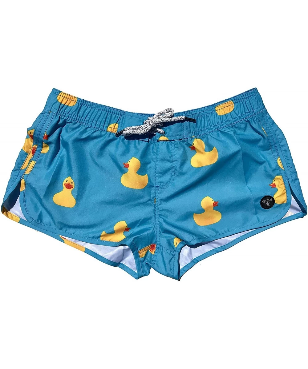 Tankinis Official Molokai Womens Swim Trunks Quick Dry Elastic Waist Drawstring - Rubber Ducks - C018E5QIDZM