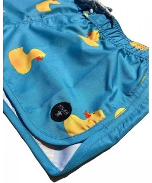 Tankinis Official Molokai Womens Swim Trunks Quick Dry Elastic Waist Drawstring - Rubber Ducks - C018E5QIDZM