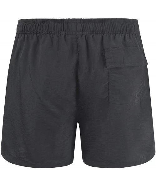 Board Shorts Mens Swim Trunks Quick Dry Bathing Suits Board Shorts Mesh Lining Swimwear with Pockets - A-black - CQ18UYCS202