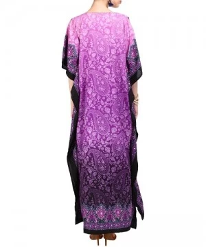 Cover-Ups Ladies Kaftans Kimono Maxi Style Dresses Suiting Teens to Adult Women in Regular to Plus Size - 101-purple - CR12MA...